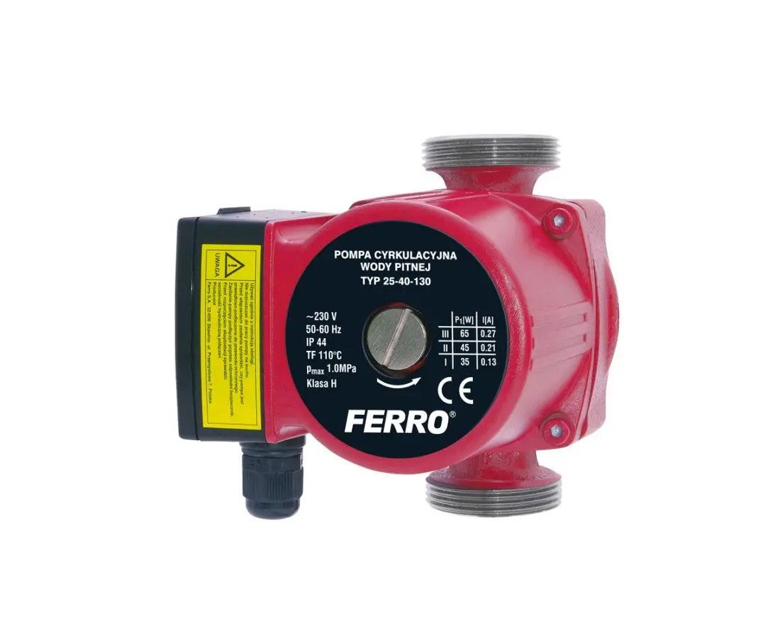 საცირკულაციო ტუმბო 25-40-130 Ferro 0203W Ferro — წლის ტუმბო